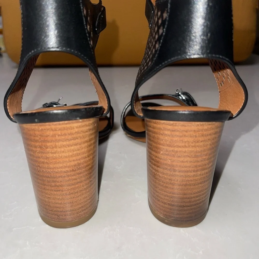 EUC Marc By Marc Jacobs Diamonds Black Leather Heeled Sandals